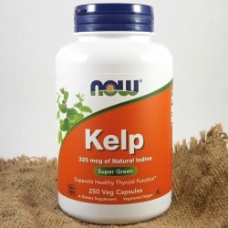 NOW Kelp s přírodním jódem, 325 ug, 250 rostlinných kapslí