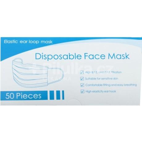 ÚSTENKA ROUŠKA 3-VRSTVÁ CHIRURGICKÁ JEDNORÁZOVÁ 50KS