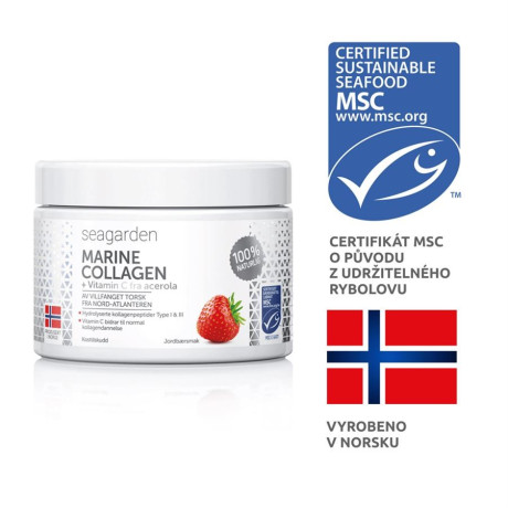 Seagarden Marine Collagen + Vitamin C 150g jahoda