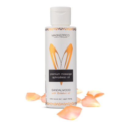 Prémiový masážní afrodiziakální olej Sandalwood 100ml, PegraStore.cz
