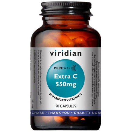 Viridian Extra C 550mg 90 kapslí (Vitamín C 550mg), PegraStore.cz