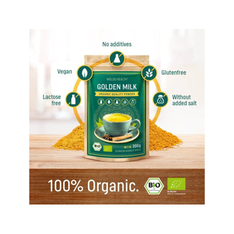 WoldoHealth Zlaté mléko kurkuma 300g