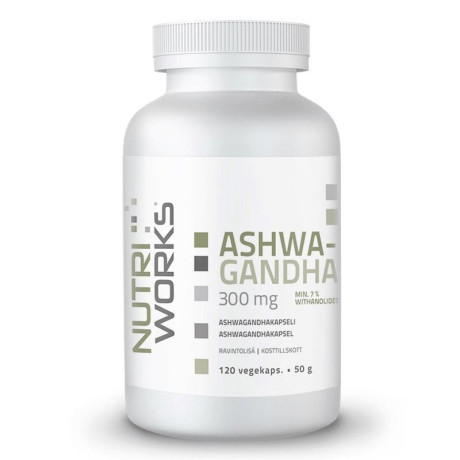 NutriWorks Ashwagandha 120 kapslí, pegrastore.cz