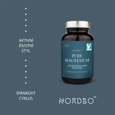 Nordbo Pure Magnesium 90 kapslí (Hořčík)