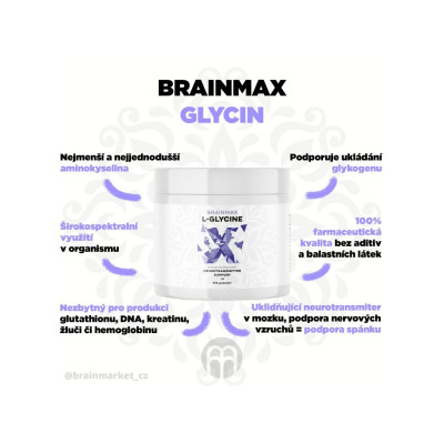 BrainMax Glycin, 500 g
