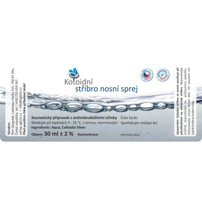 Koloidní stříbro 30 ml s aplikátorem | Přírodní antibiotikum | Pegrastore