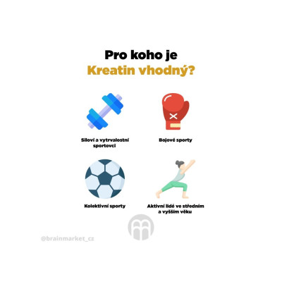 BrainMax Creapure Creatine, Kreatin monohydrát, 500 g