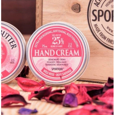 Sportique KRÉM NA RUCE A NEHTY S 25% BAMBUCKÉHO MÁSLA - DIVOKÁ RŮŽE, pegrastore