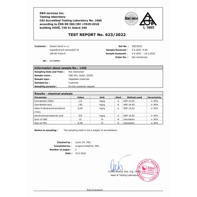 CBD květy 12% k dalšímu zpracování 2 g