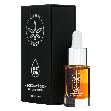 Cannrest 10% CBD kokosový olej 15 ml