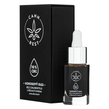 Cannrest 10% CBG kokosový olej s příchutí citrón 15 ml
