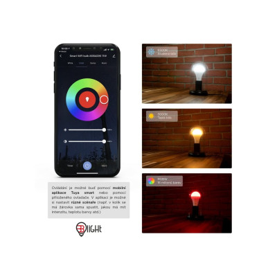Chytrá žárovka Blight LED, závit GU10, 5,5 W, WiFi, APP, stmívatelná, barevná