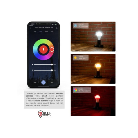 Chytrá žárovka Blight LED, závit GU10, 5,5 W, WiFi, APP, stmívatelná, barevná