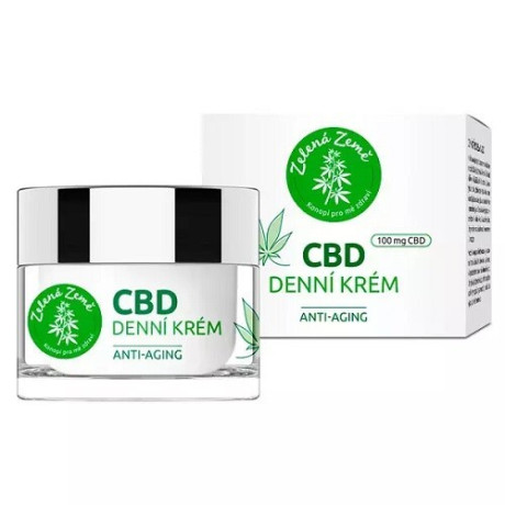 Zelená Země CBD denní krém 50 ml, pegrastore.cz