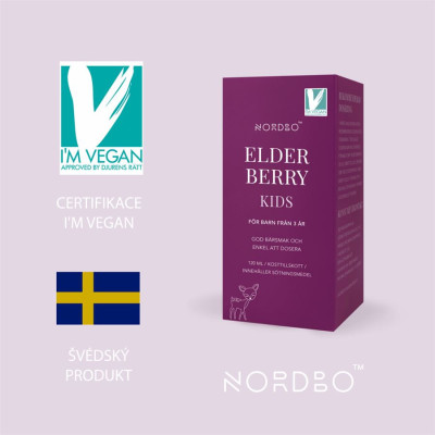 Nordbo Elderberry Kids 120ml (Extrakt z černého bezu pro děti)