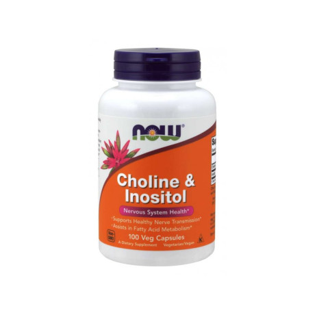 NOW Cholin & Inositol, 500 mg, 100 kapslí