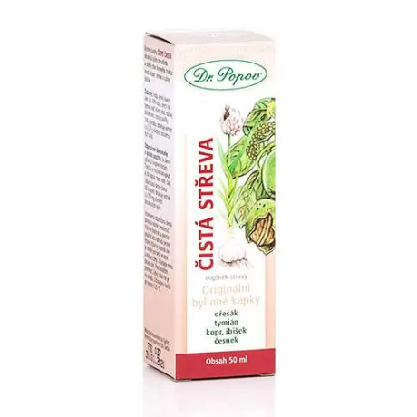 Dr. Popov Čistá střeva, originální bylinné kapky, 50 ml, PegraStore.cz