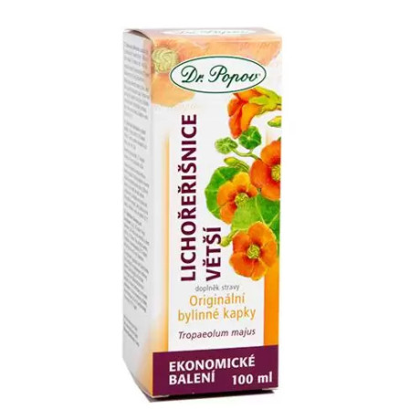 Dr. Popov Lichořeřišnice větší, originální bylinné kapky, 100 ml