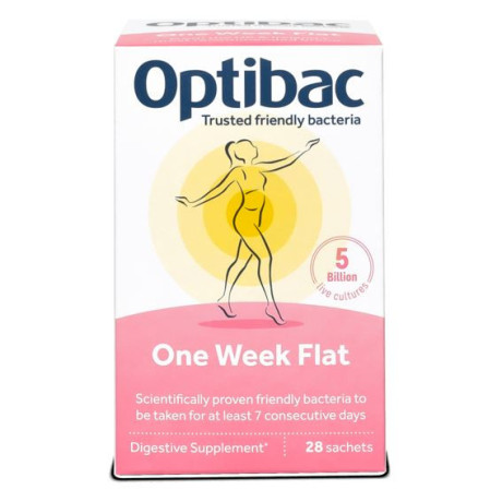 optibac One Week Flat (Probiotika při nadýmání a PMS) 28 x 1,5g sáček