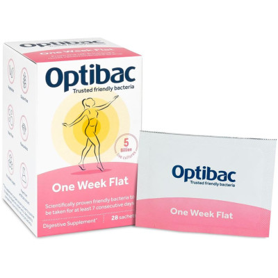 optibac One Week Flat (Probiotika při nadýmání a PMS) 28 x 1,5g sáček