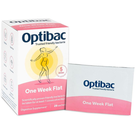 optibac One Week Flat (Probiotika při nadýmání a PMS) 28 x 1,5g sáček