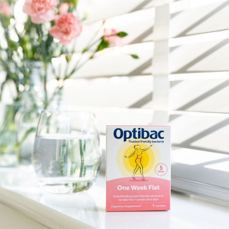 optibac One Week Flat (Probiotika při nadýmání a PMS) 28 x 1,5g sáček
