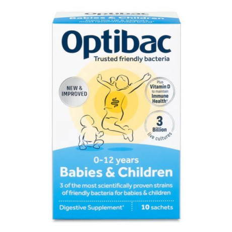 Optibac Babies & Children (Probiotika pro miminka a děti) 10 x 1,5g sáček, PegraStore.cz