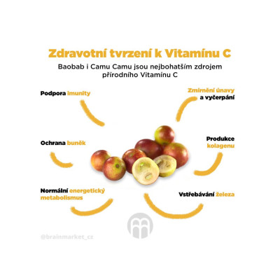 BrainMax Pure Camu Camu BIO prášek, 100 g