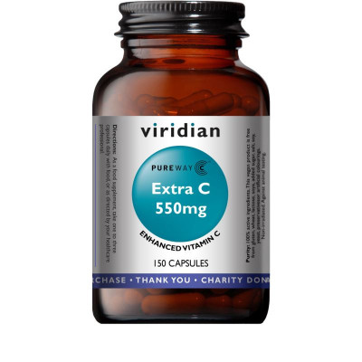 Viridian Extra C 550mg 150 kapslí (Vitamín C 550mg) ,PegraStore.cz