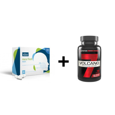 Akční balíček pro muže na podporu testosteronu Volcano + Maca man