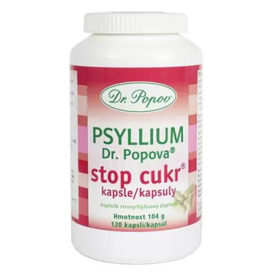 Psyllium Dr. Popova STOP CUKR kapsle, 120 ks, PegraStore.cz