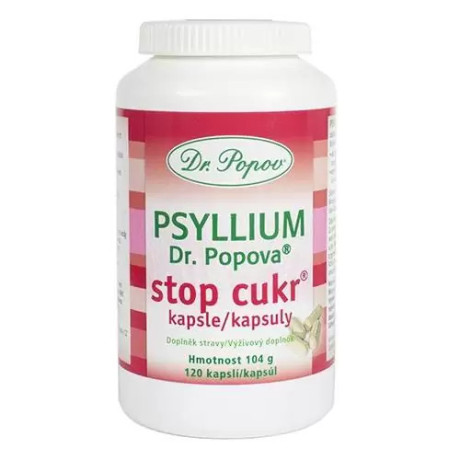 Psyllium Dr. Popova STOP CUKR kapsle, 120 ks, PegraStore.cz