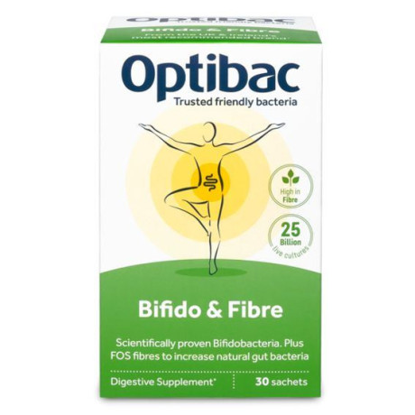 Optibac Bifido & Fibre (Probiotika při zácpě) 30 x 6g sáček