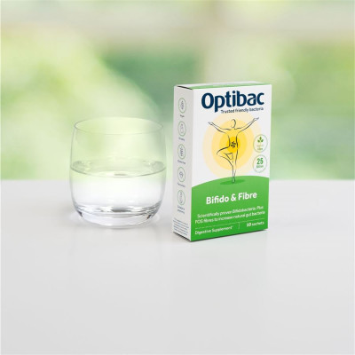 Optibac Bifido & Fibre (Probiotika při zácpě) 30 x 6g sáček