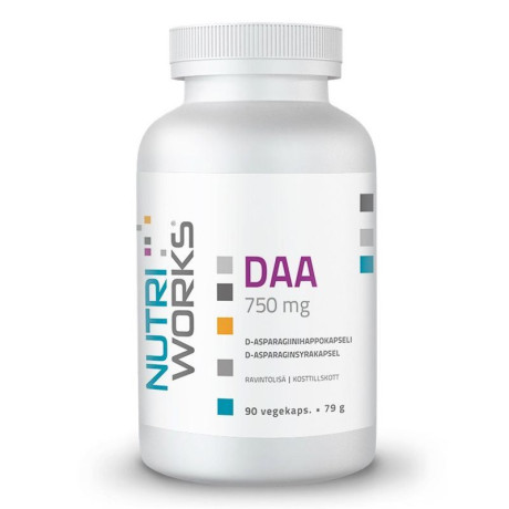 NutriWorks DAA 750mg 90 kapslí, PegraStore.cz