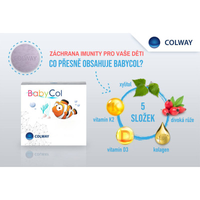 Colway Babycol - Přírodní Pastilky pro Děti na Cucání k Podpoře Imunity