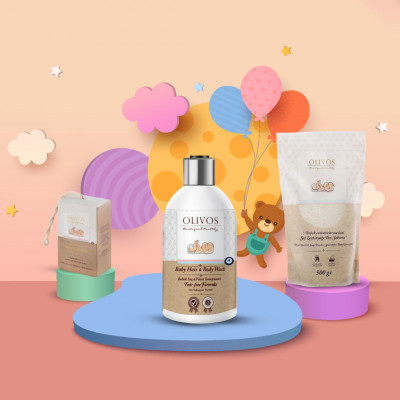OLIVOS Dětský šampón s extra panenským olivovým olejem, 400 ml