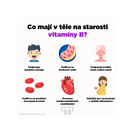 BrainMax Activated B-Complex, Aktivovaný B Komplex, 90 rostlinných kapslí