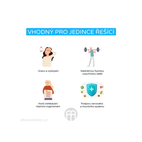 BrainMax Activated B-Complex, Aktivovaný B Komplex, 90 rostlinných kapslí