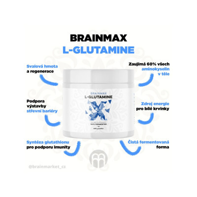 BrainMax L-Glutamine, L-Glutamin 500 g