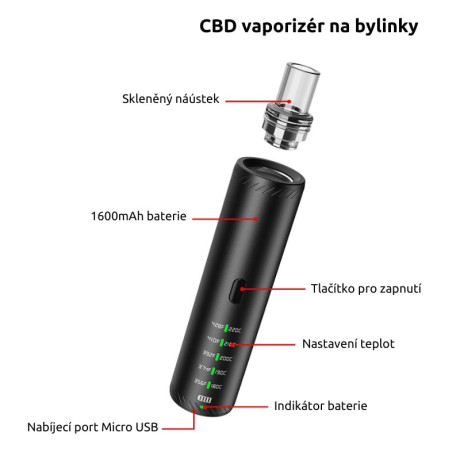 ZELENÁ ZEMĚ Vaporizér na CBD konopí a jiné bylinky