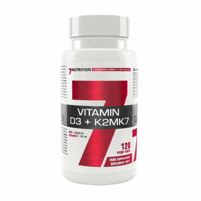 7NUTRITION VITAMIN D3+K2MK7 120 VEGE CAPS