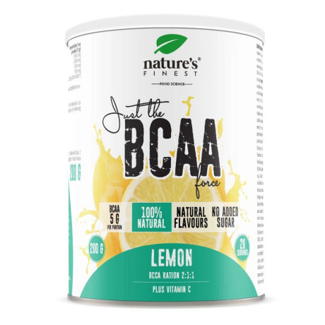 Nature's Finest BCAA Powder 2:1:1 200g citrón