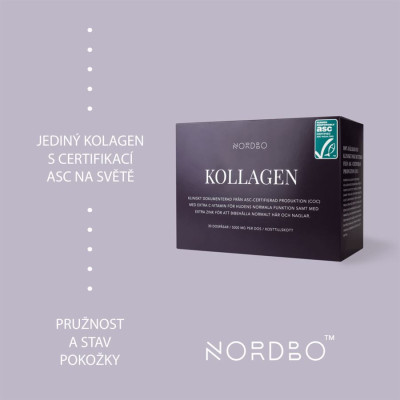 Nordbo hydrolyzovaný rybí kolagen 30 sáčků