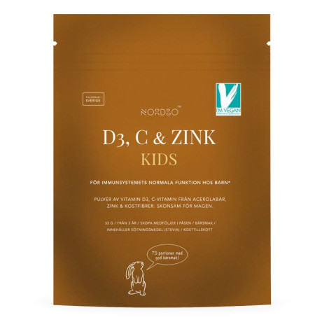 Nordbo Vitamin D3, C & Zink Kids 75g, PegraStore.cz