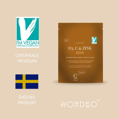 Nordbo Vitamin D3, C & Zink Kids 75g