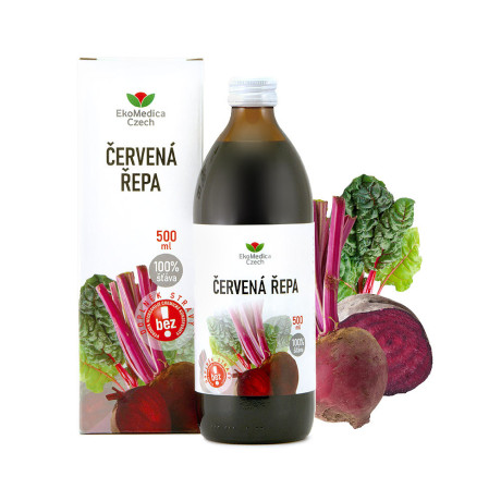Červená řepa 100% šťáva 500ml EKOMEDICA