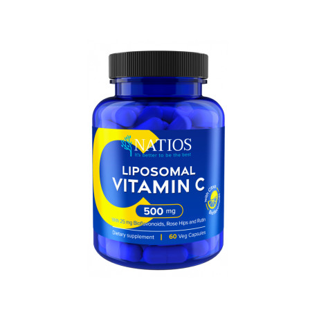 NATIOS Vitamin C Liposomální, 500 mg, 60 veganských kapslí