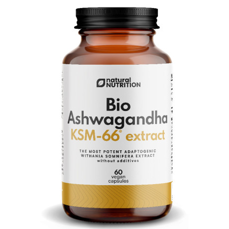 Natural Nutrition Bio Ashwagandha KSM-66® kapsle, PegraStore.cz