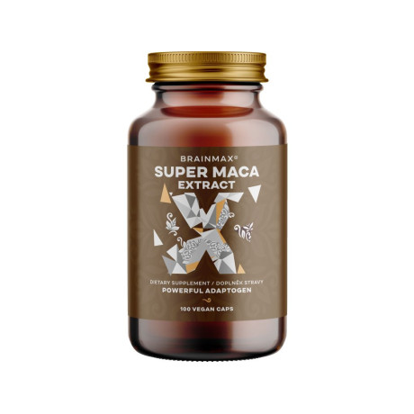 BrainMax Super Maca extrakt, 700 mg, 100 rostlinných kapslí, PegraStore.cz